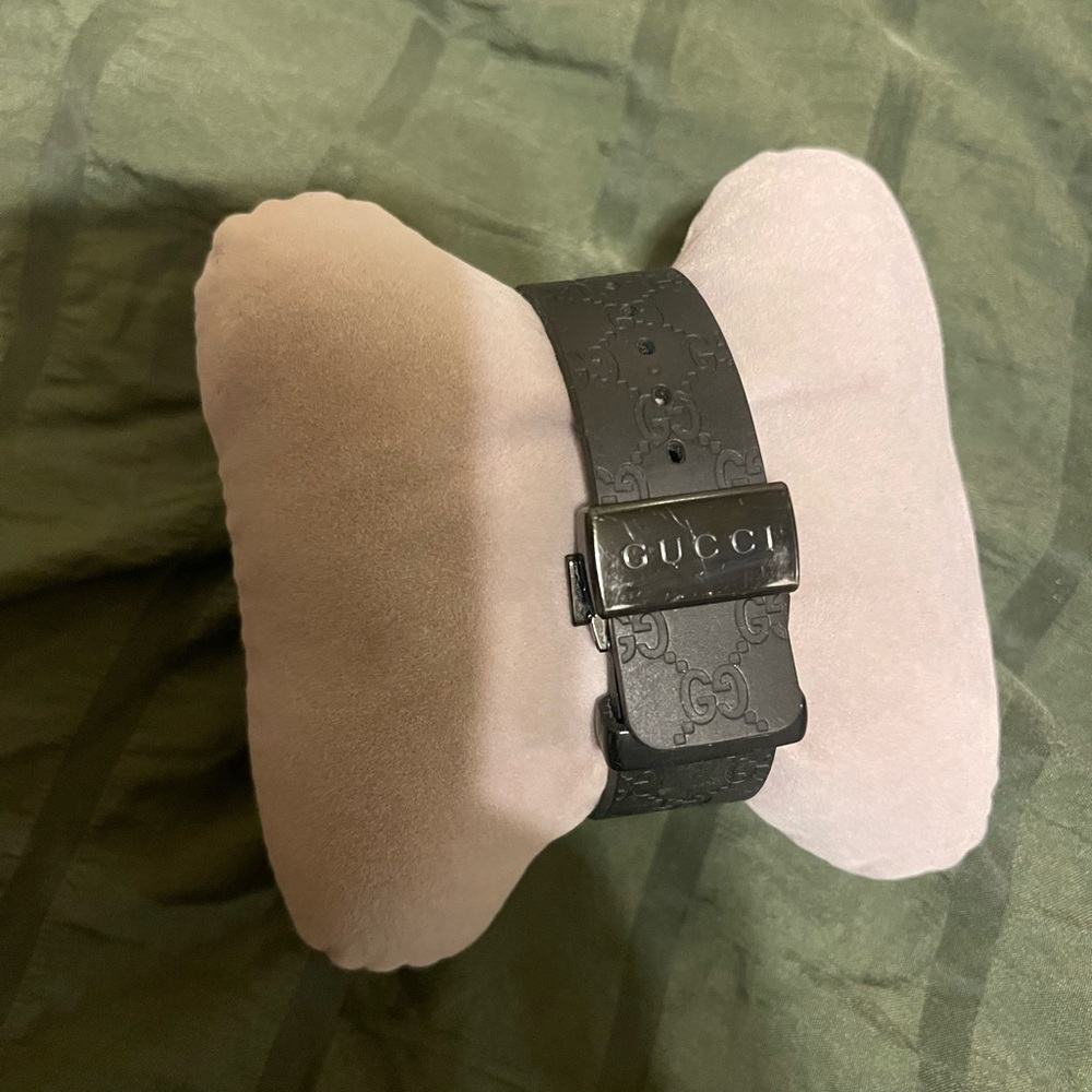 rare* i-GUCCI digital watch with web and GG Strap - Picture 6 of 7